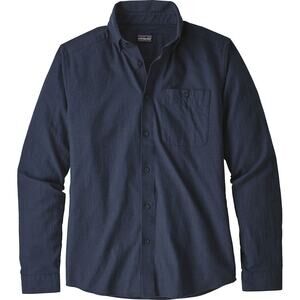 NWT Patagonia Men’s Vjosa River Pima Cotton Long Sleeve Shirt Navy Size M
